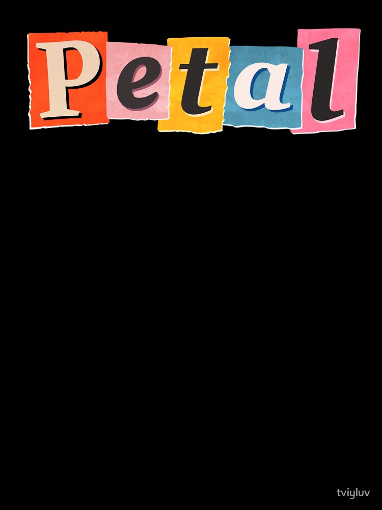Petal Collage Typography Print by tviyluv