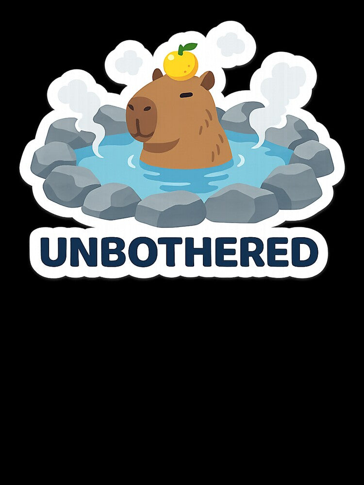 "Unbothered" Chill Capybara in Hot Spring Onsen by RiotKida