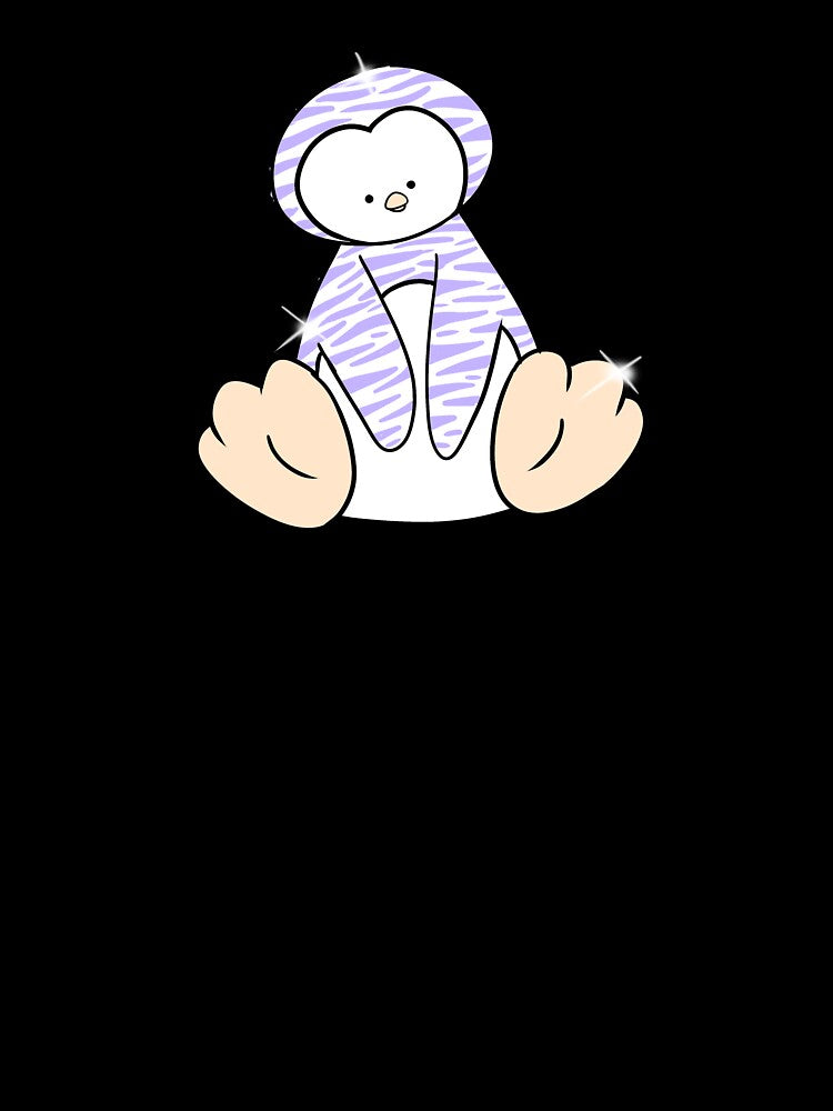 Animal Print Penguin (purple zebra) by gross-girl99