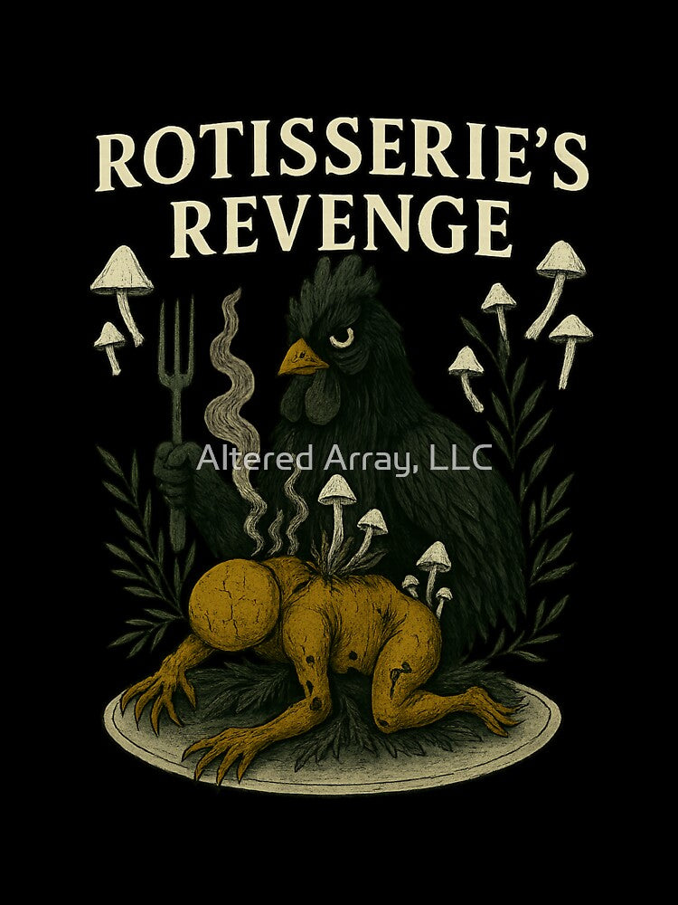 Rotisserie's Revenge – Gothic Chicken Cult Design by Altered Array, LLC
