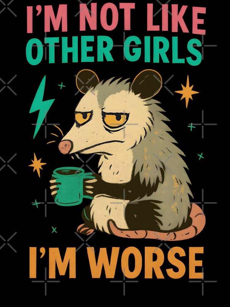 I'm Not Like Other Girls I'm Worse Funny Opossum Meme by ZuToMi