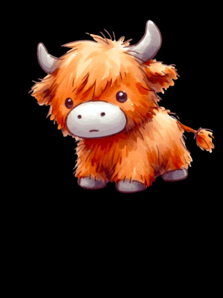 Brown highland calf by DaintyDooodles