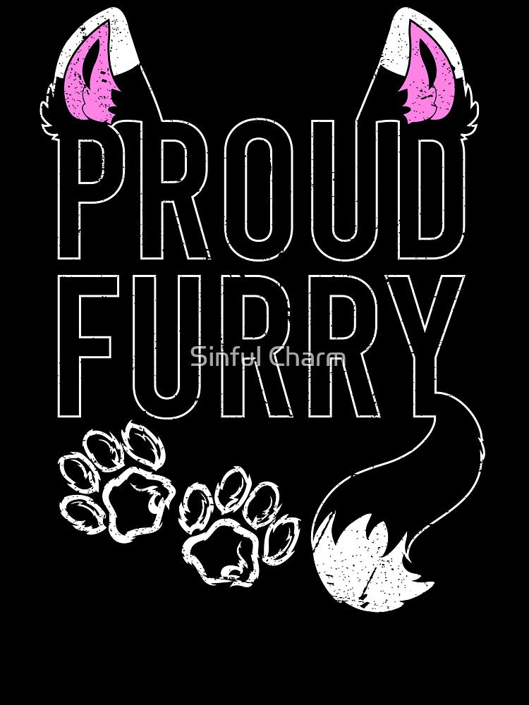 Proud Furry Furries Cosplay Convention Dog Puppy Paw Prints by Sinful Charm