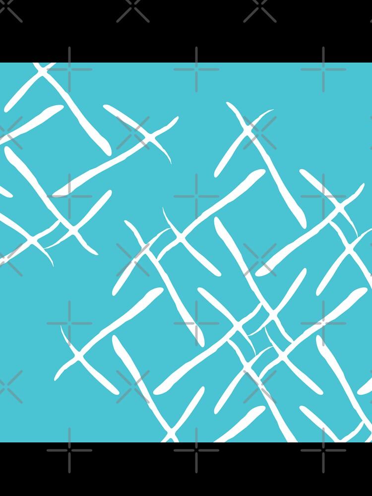 White cross marks on blue background by flamendes
