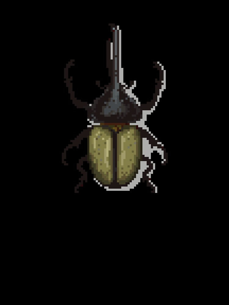 Pixel art beetle nº 43 by Kanistamps