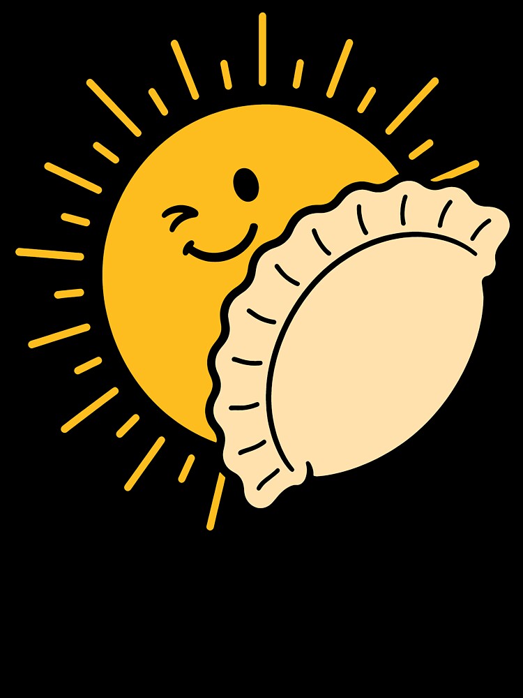 Dumpling Solar Eclipse Funny Food Space Pun Illustration by NaturEdeN