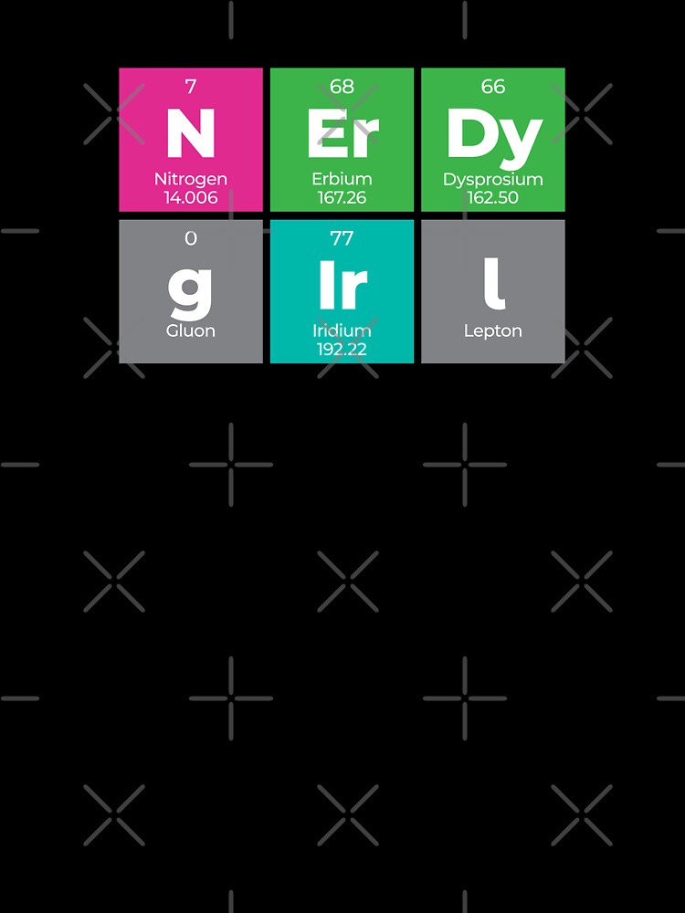 Nerdy Girl Periodic Table Design – Geeky Science Gift by Rodney's Marketplace