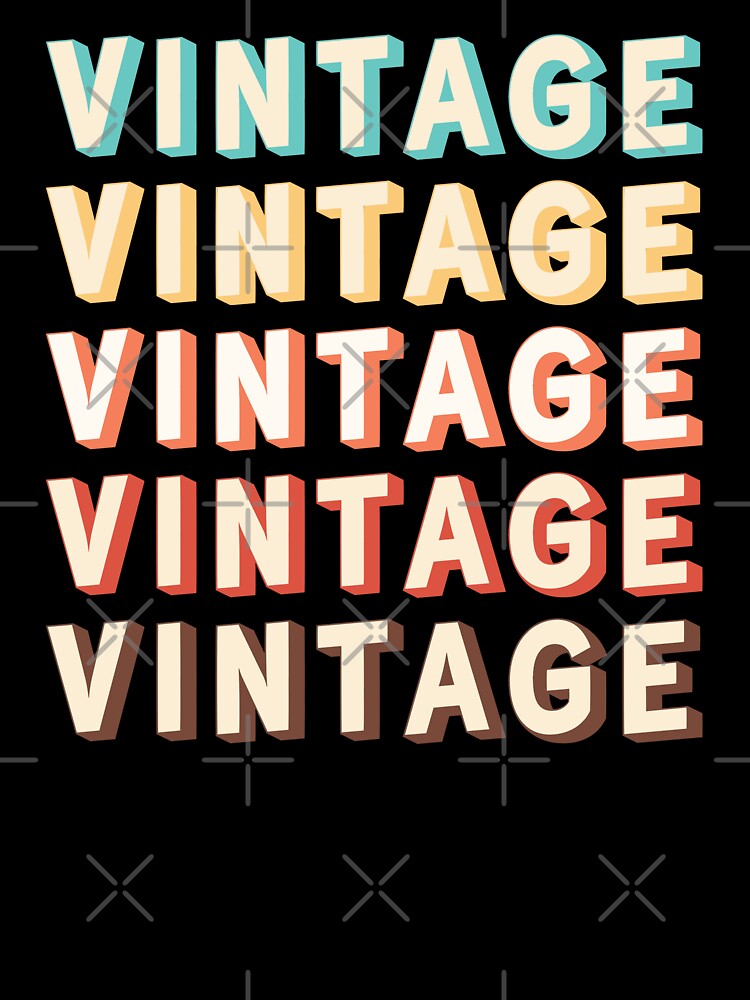 Iconic 70s Vintage Typography Art in Retro Color Palette by Deutschic