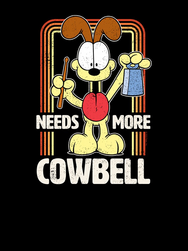 Garfieldzz - Retro Odie Needs More Cowbell Long Sleeve by LincolnWardill