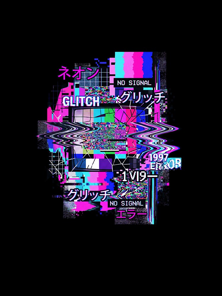 VHS Video Static Retro Glitch Art Analog 90s by PictoVibe