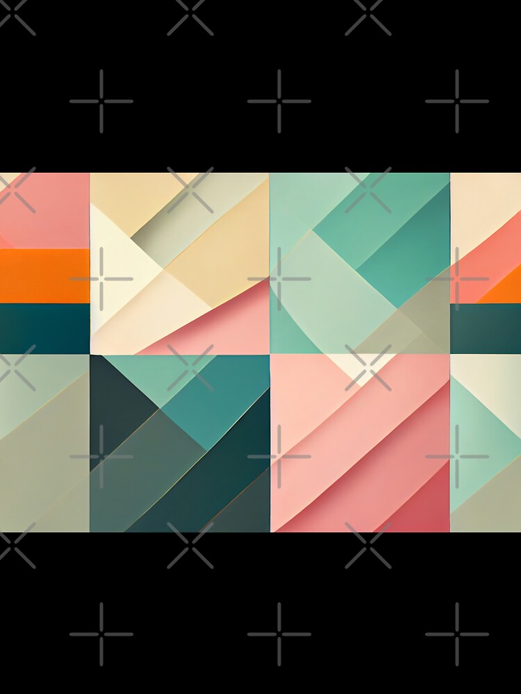 Background in 60s, 70s, 80s style. Wallpaper or poster blank. Geometric pattern. by anytka