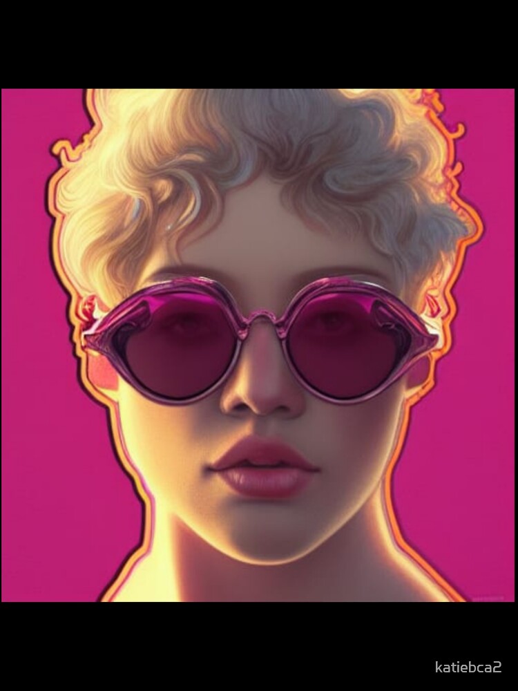 Portrait of Woman with Large Pink Sunglasses by katiebca2