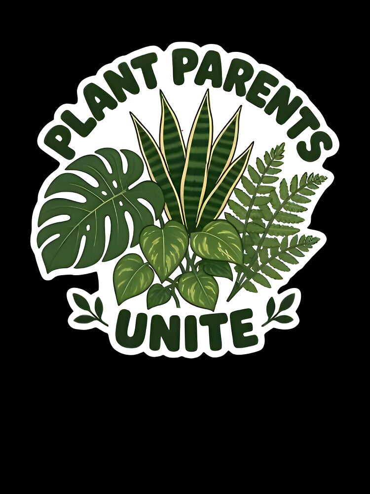 Plant Parents Unite Monstera Snake Plant Botanical Sticker by FestivityFinds