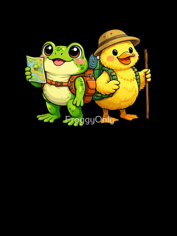 a frog and a duck on an adventure by FroggyOnly