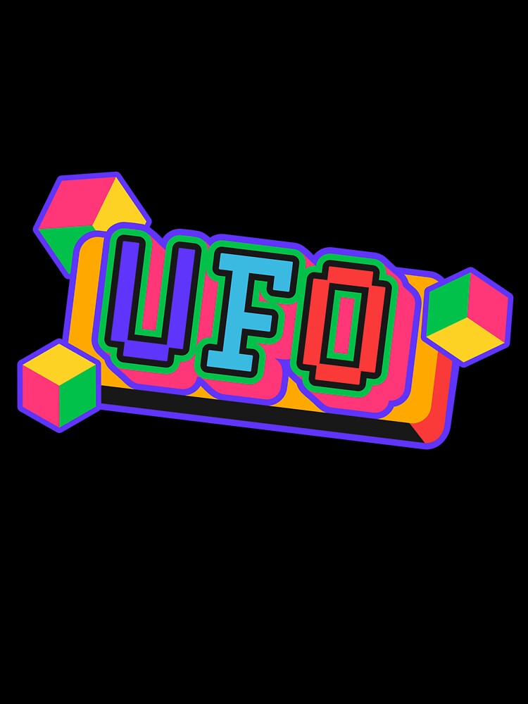 Colorful UFO Block Letter Sticker by johanthonsy