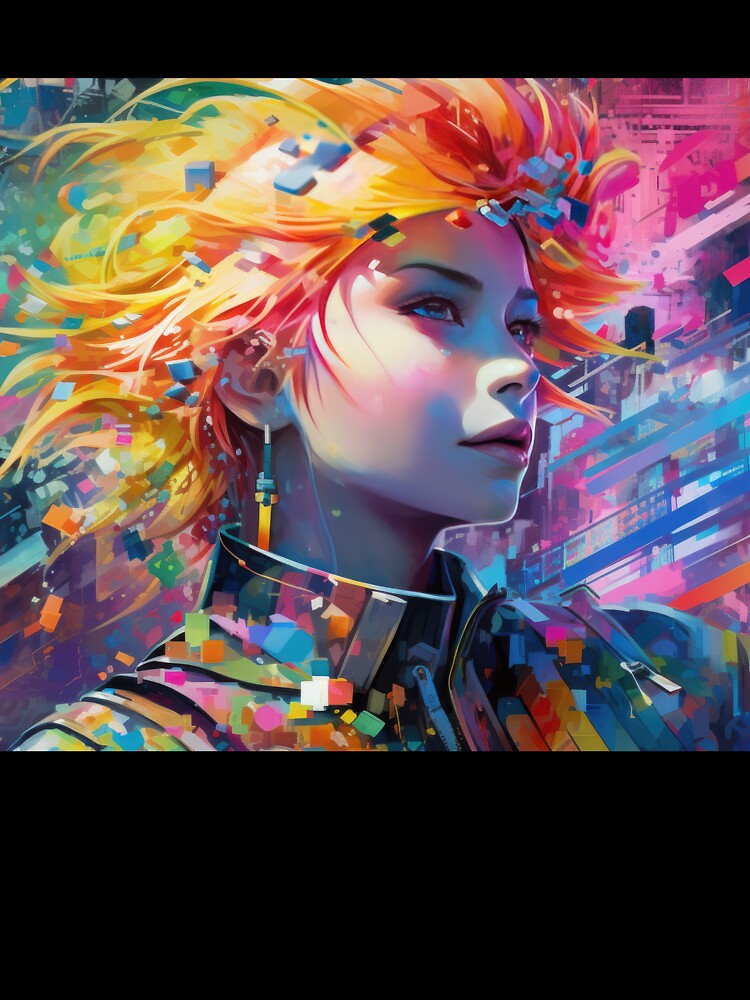 Media Overload - Cyberpunk Vaporwave Art | Anime Retro Aesthetic by AeonAcademy