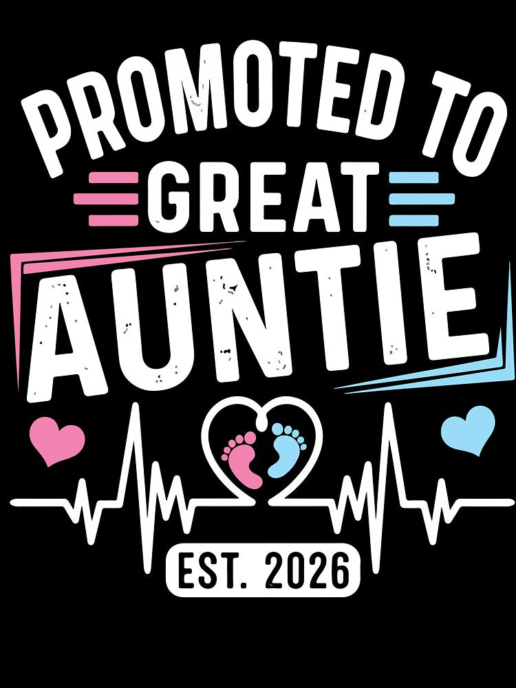 Promoted To Great Auntie Est 2026 Soon To Be Auntie Baby Announcement Gift by kiralynstration