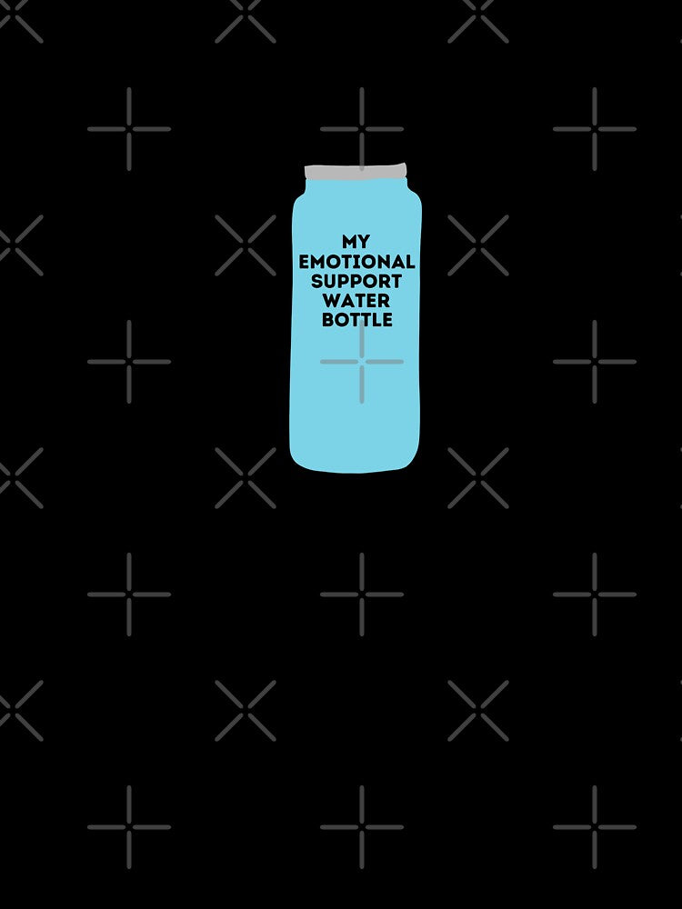 Emotional Support Water Bottle Blue Bottle with Straw by MadeByAyla