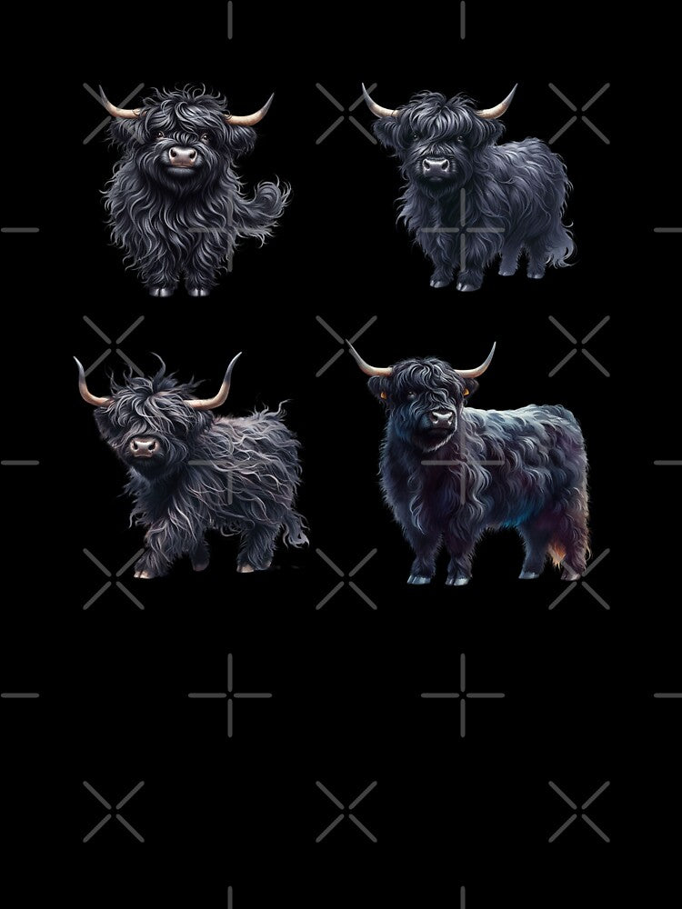 Cute Black Highland Cows by TheAnimalZ00