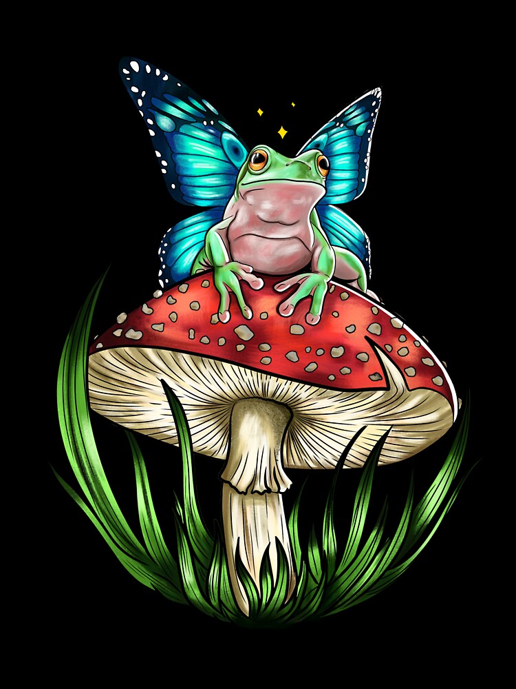 Frog on a mushroom by Danny  Adalet