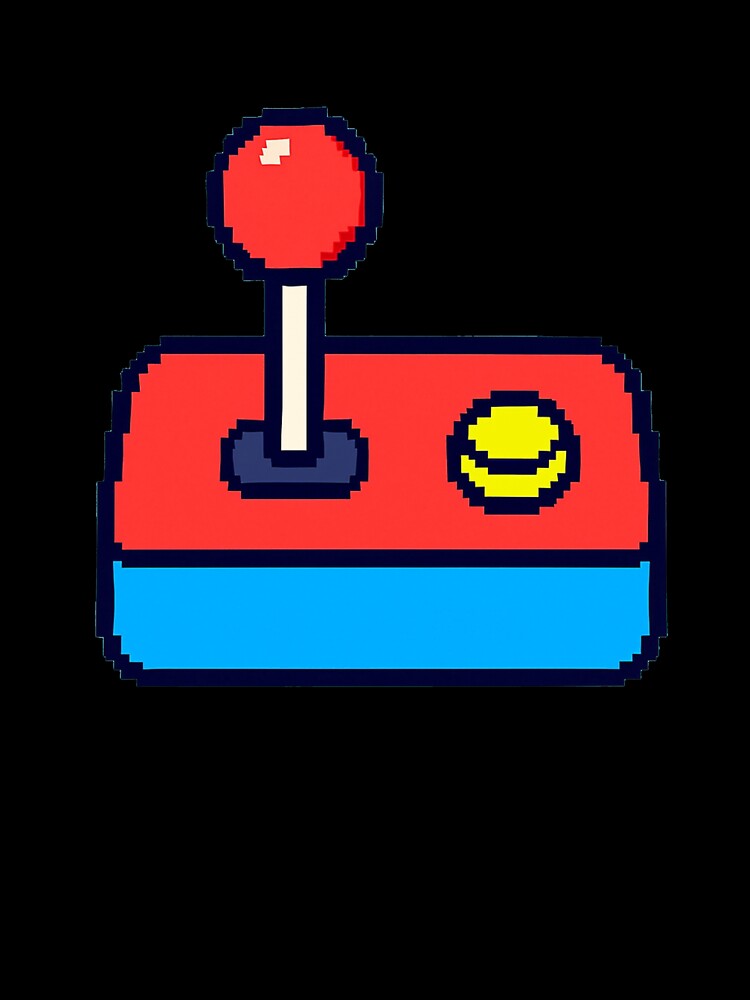 Classic Arcade Joystick, Retro Gaming Art by E.D.CH designs.