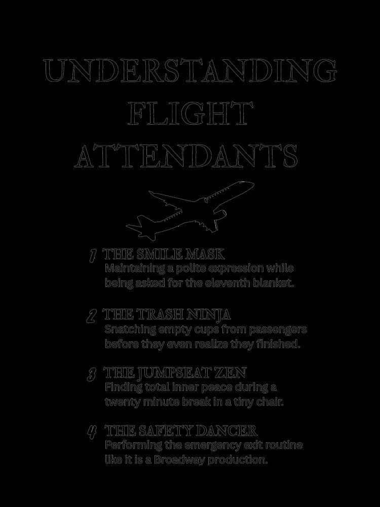Understanding Flight Attendants Sarcastic Design by PsyFlow35