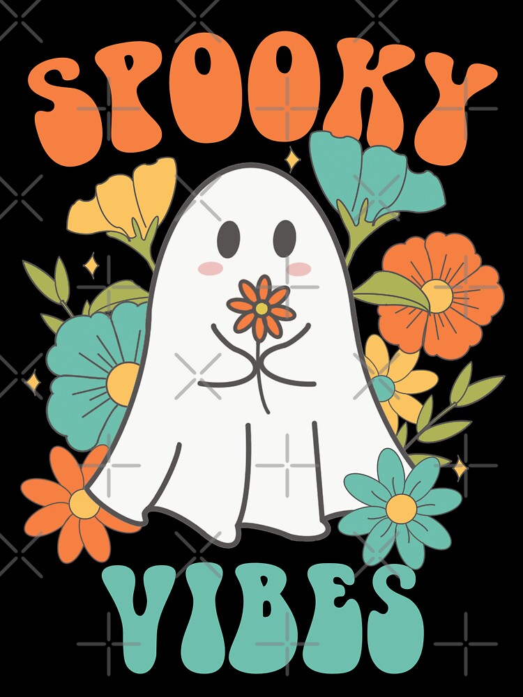 Retro Halloween, Spooky Vibes, Groovy Boho Halloween, Halloween Vibes, Groovy Ghost, Cute halloween by happylilclouds