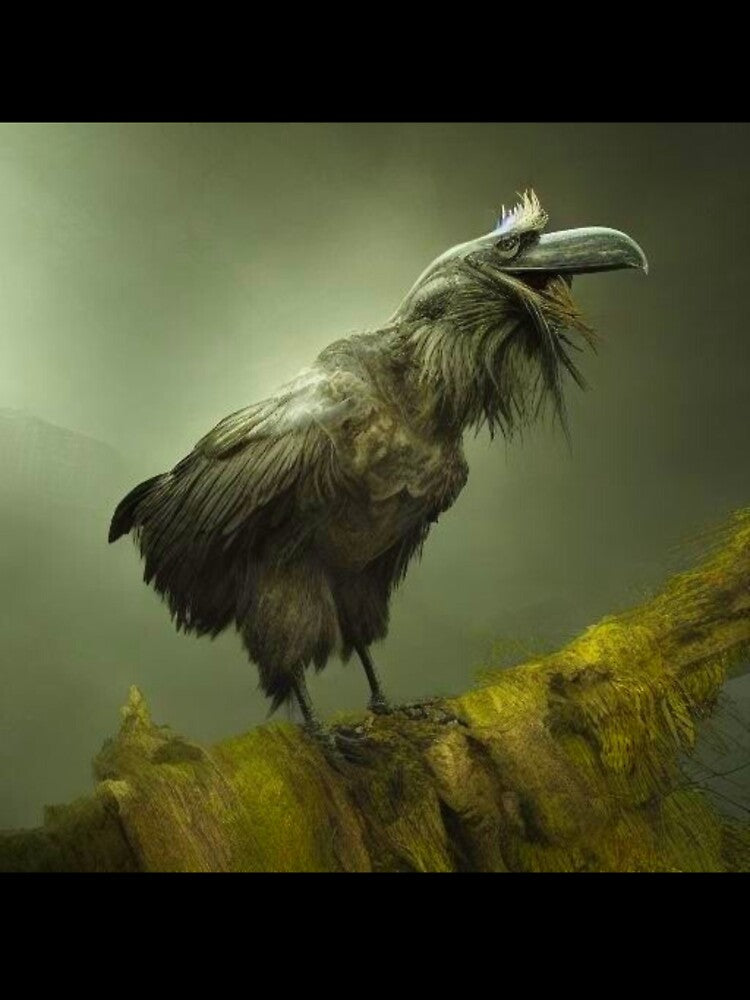 Scruffy oversized raven by ArtySaxon