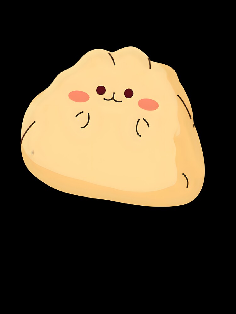 Kawaii Chubby Dumpling Sticker | Cute Blushy Cheeks | Adorable Food Art by OsasChild