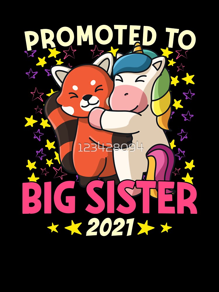 Promoted To Big Sister2021 Funny Announcement Gift by 123428094