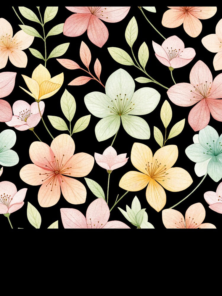 Blooming Life on Dark Canvas by joycrysstudio