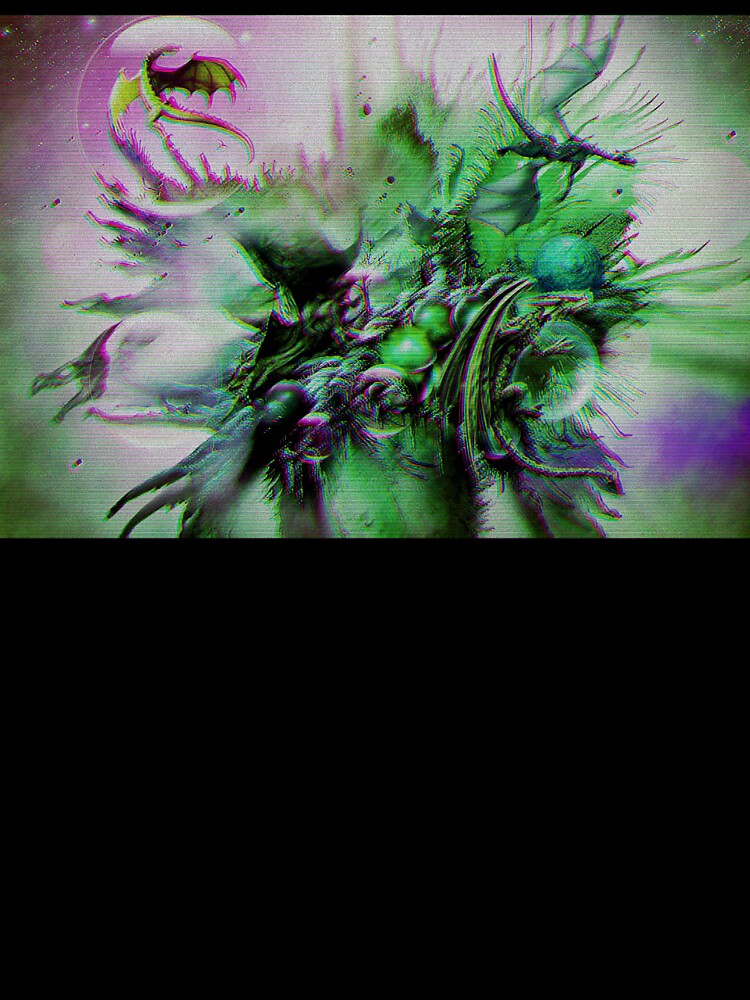 Glitch Chaos Dragon Tamer-Green by BioDigital-Jazz