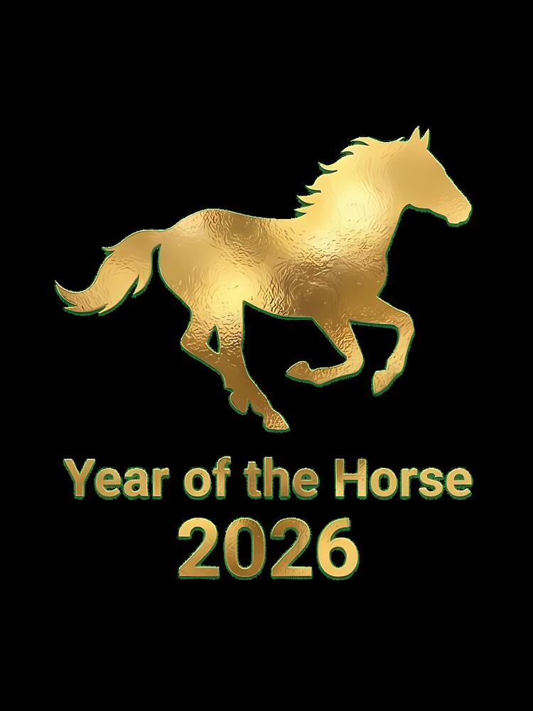 Golden Year of the Horse 2026 - Chinese Zodiac Lunar New Year by platooz