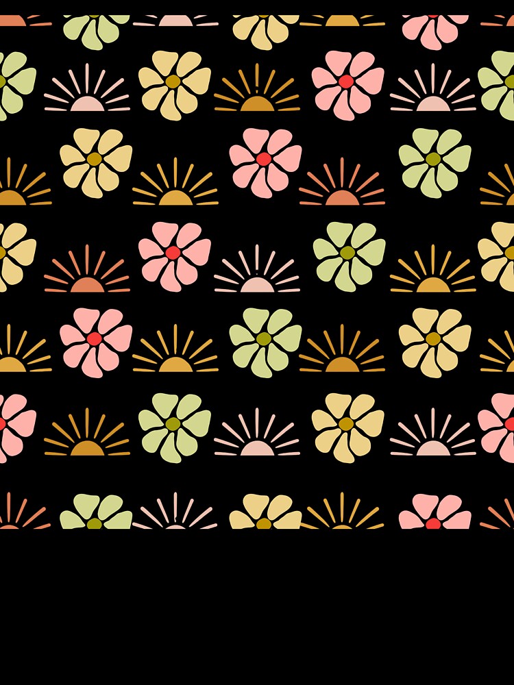 Retro Abstract Flower Pattern by shazdesign24