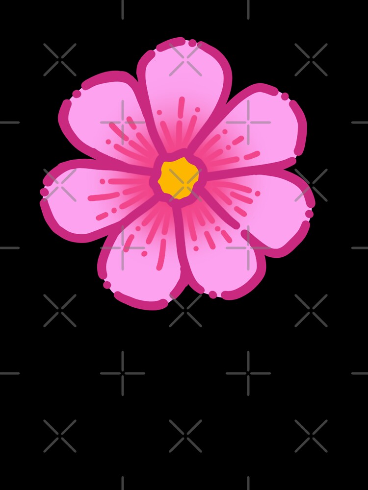 Pink Flower Simple Drawing by AveryZi