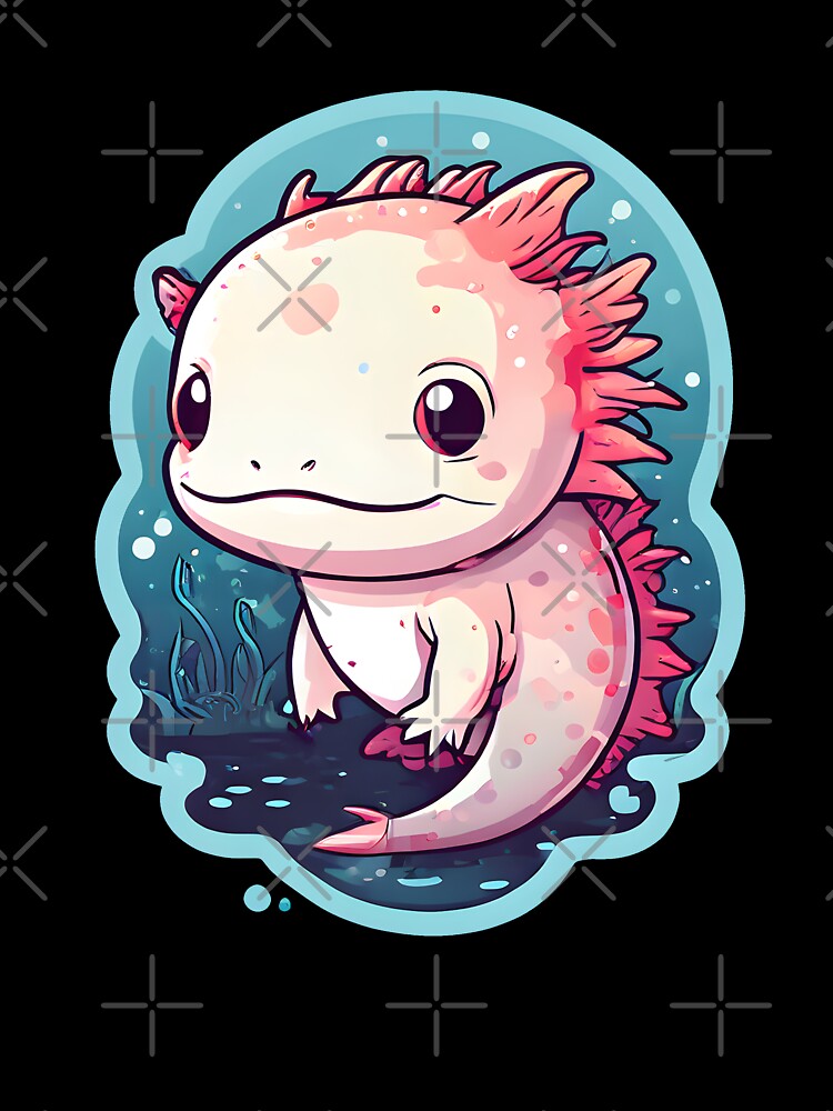 Pink Axolotl Baby by RetroPop23
