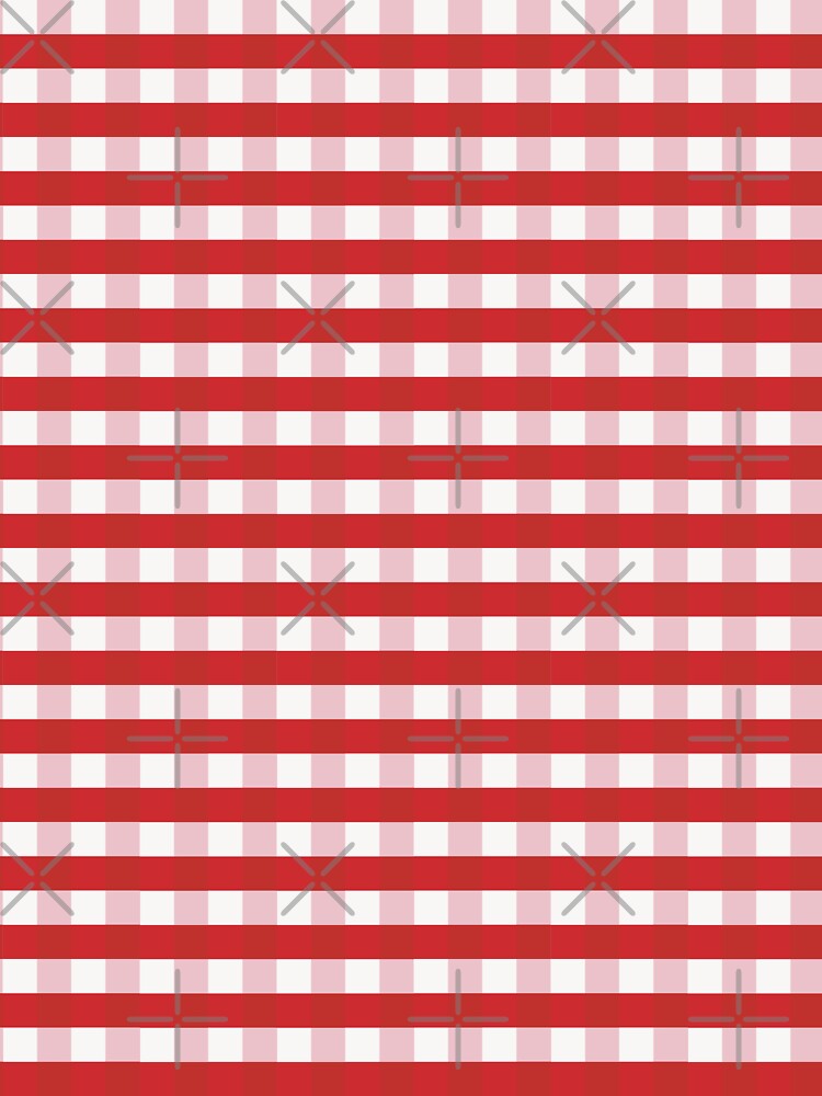 Red White Gingham Check Pattern by Zaya_art