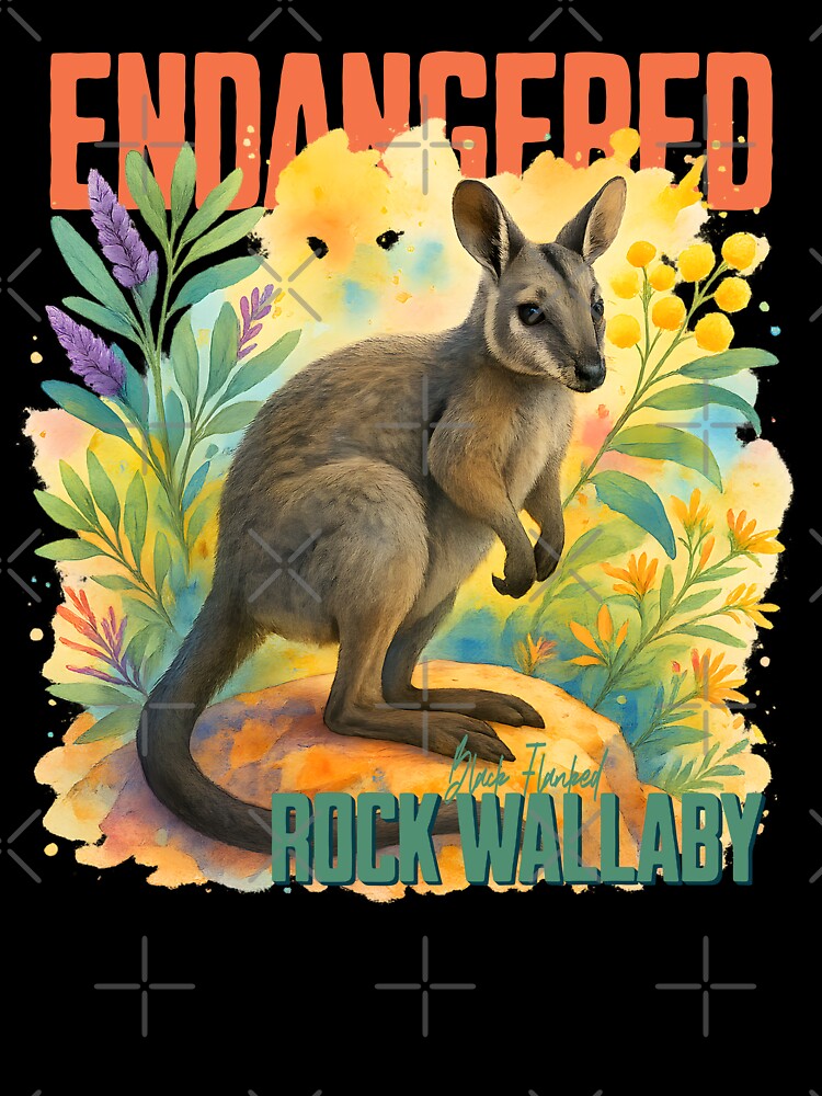 Endangered Black-Flanked Rock Wallaby – Australian Wildlife Art by Waratah and Wood