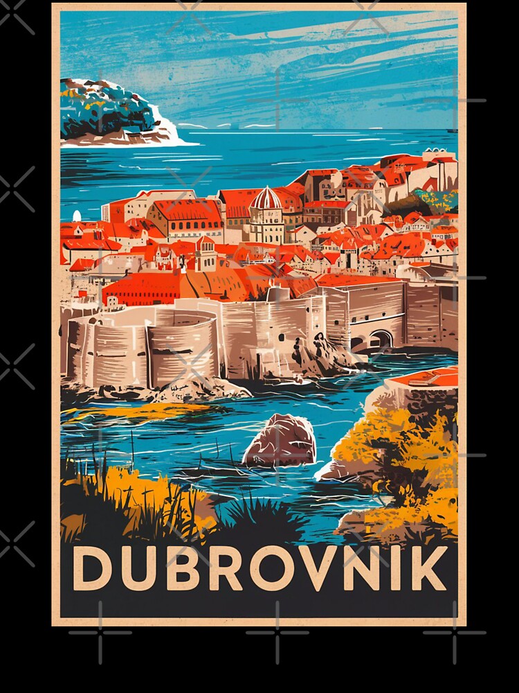 Dubrovnik Vintage Travel Poster by TravelerRat