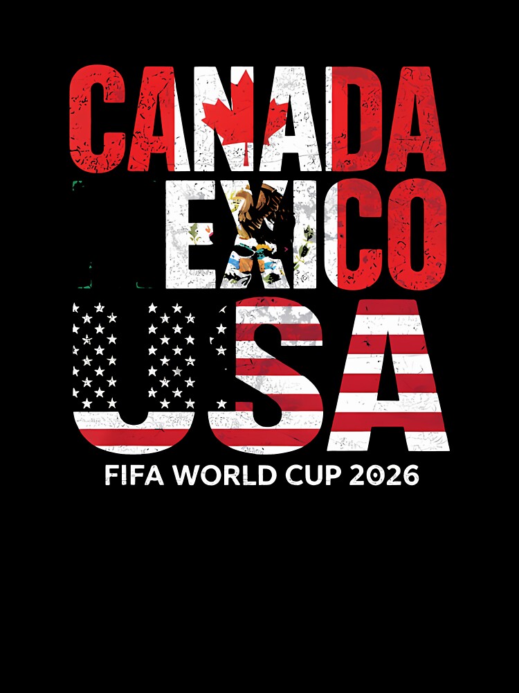 United 2026 World Cup - Canada, Mexico, USA Flags T-Shirt_83138002 by gidget-gadget
