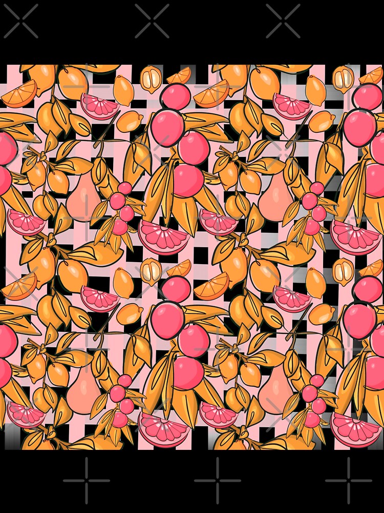 Citrus and Gingham Pink by willowsbunnies