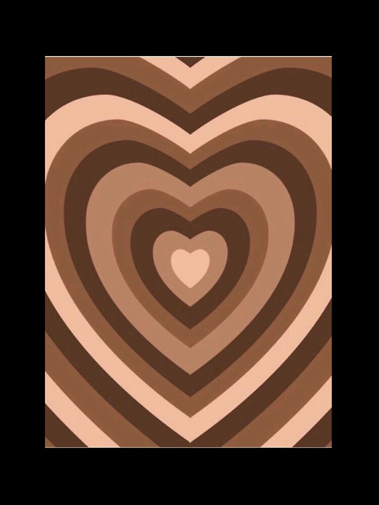 Y2K Brown Heart Aesthetic Print by She Filmmaker
