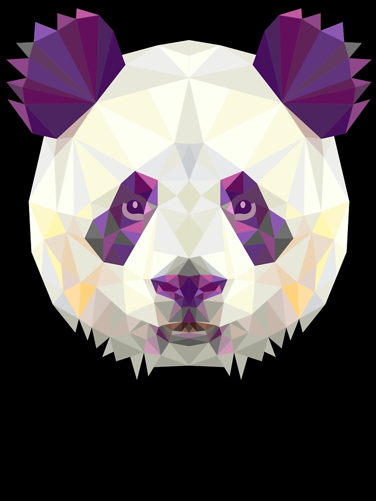 Panda Head Triangle by Fairyjam