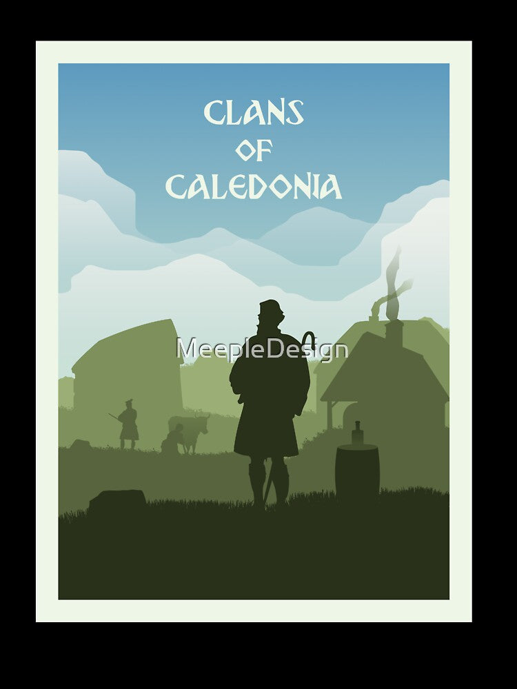 Clans of Caledonia - Board Games - Minimalist Travel Poster Style - Board Game Art by MeepleDesign