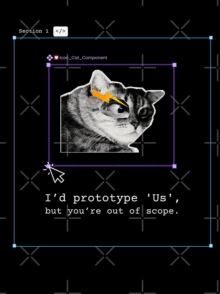UX Design Joke - Prototype Us Out of Scope Cat . Designer's life. by Artio-ArtShop