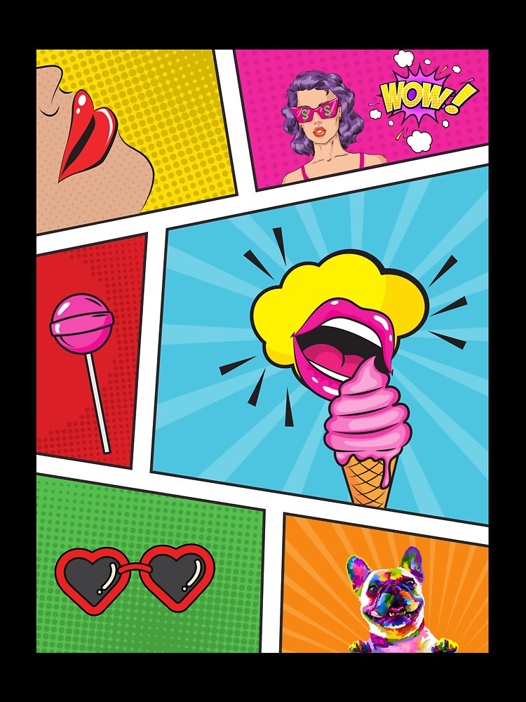 Colorful pop art, WOW! by ByNiran