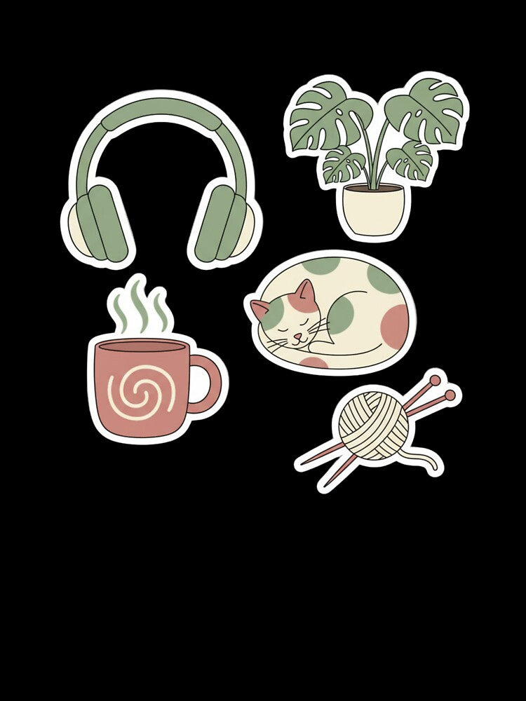 Emotional Support Everything - Cute Introvert Sticker Sheet by LaurannaDesign