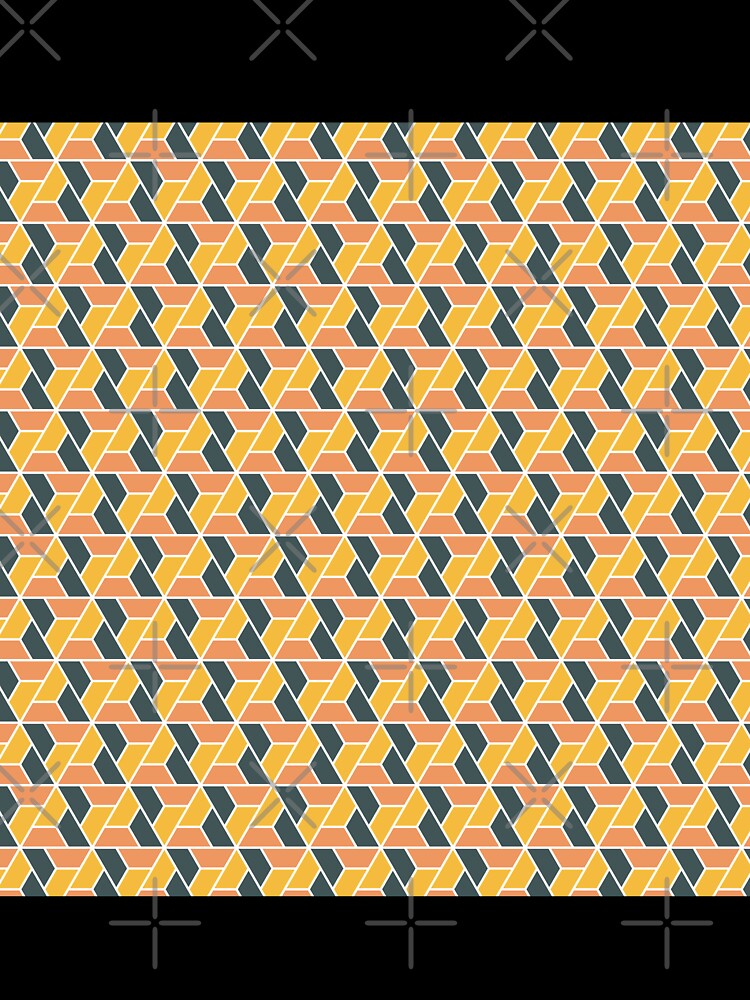 Black, orange and yellow triangle pattern by flamendes