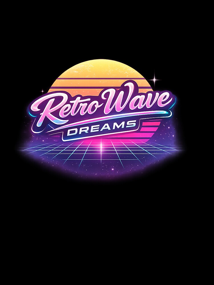 Retro Wave Dreams – 80s Synthwave Vaporwave Neon Sunset T-Shirt Design by RelateAndTee