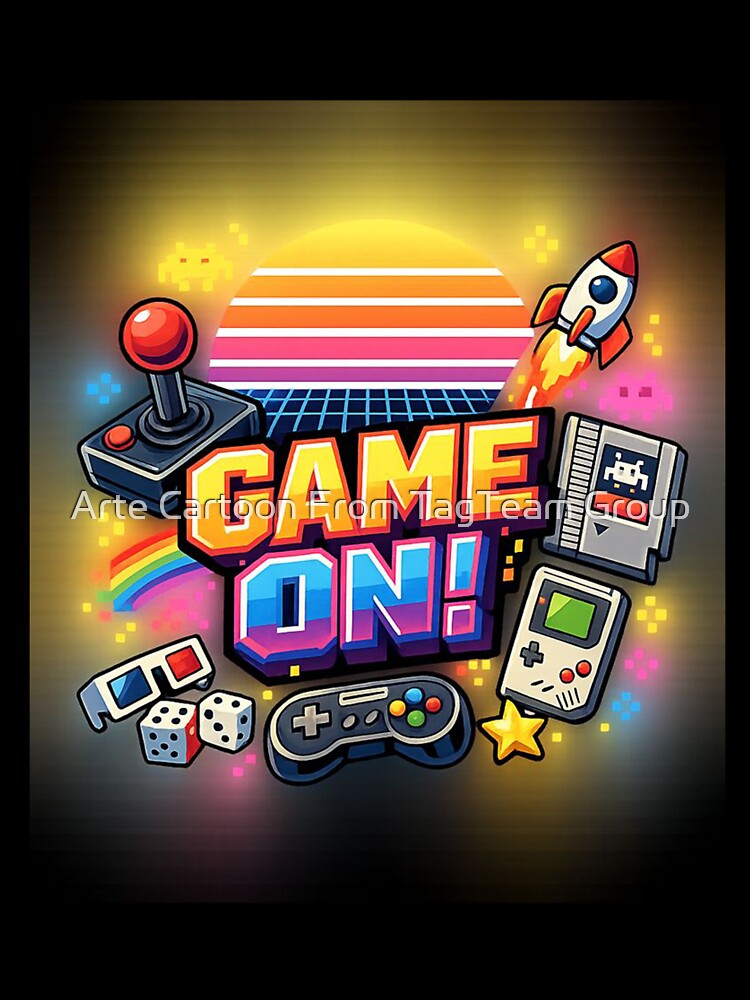 Gaming 80s: Game On – Retro 80s Gaming Illustration by Arte Cartoon From TagTeam Group